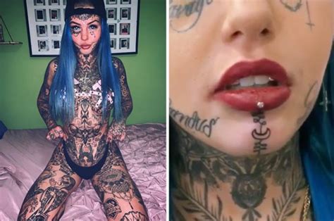 Aurore pariente began her obsession with tattoos around four years ago. Tattoo fan gets face inked after spending £20,000 on body ...