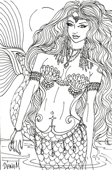 Select from 35450 printable coloring pages of cartoons, animals, nature, bible and many more. Pin by Connie Drury on Color: Fantasy | Mermaid coloring ...