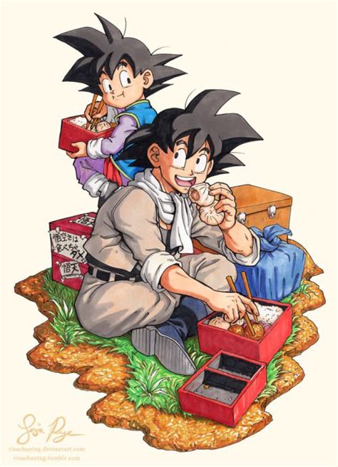 His rival is vegeta, who always wishes to surpass him in any means possible. Goku & Goten - Lisa Rye | Anime dragon ball, Dragon art, Goku and gohan