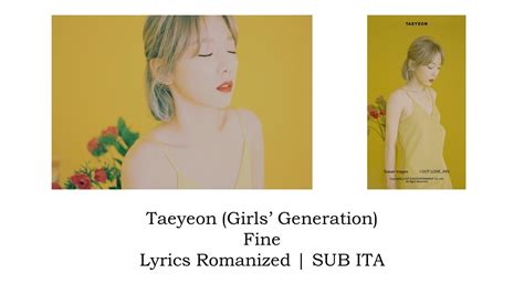 Popgasataeyeon (girls' generation)english, fine, girls generation, kpop, lirik lagu, lyrics, taeyeon, translationleave a comment. Taeyeon (Girls' Generation) - Fine [Lyrics Romanized | SUB ...