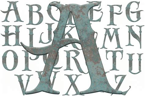 It is also known as blackletter or medieval calligraphy. Old English Alphabet and Numbers, Rustic Alphabet, Rusty ...