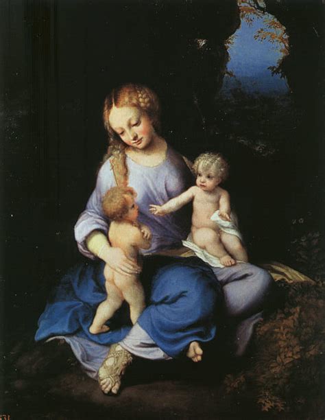 The virgin and child with saint anne is an unfinished oil painting of c. Мадонна с младенцем и юным Св. Иоанном (картина ...