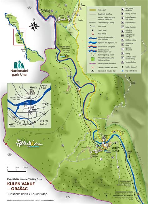 Nacionalni park una proglašen je za nacionalni park 29. štrbački Buk Karta | Karta