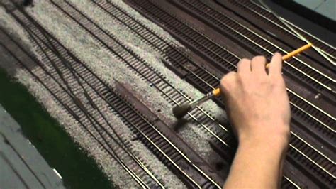 He will show you how to find room for. How to quickly ballast model train track - YouTube