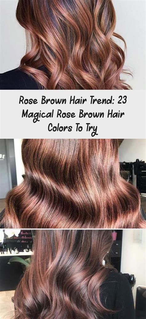 It has been a recent trend in hair styling that guys are taking to dyeing their hair in many colors and dyeing the hair in brown requires some special techniques. Rose Brown Hair Trend: 23 Magical Rose Brown Hair Colors ...