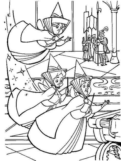 Sleeping beauty coloring pages for kids. fairies-sleeping-beauty.gif (523×694) | Disney coloring ...