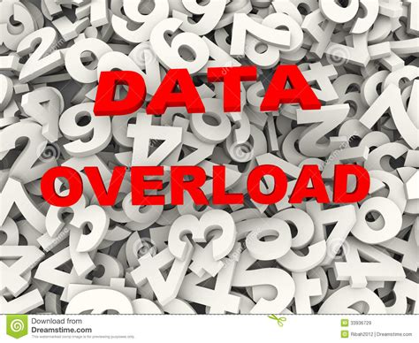 3d Concept Of Data Overload Stock Illustration - Illustration of ...