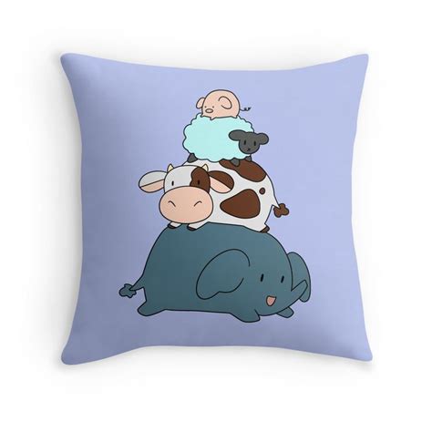 Stream cartoons cow and chicken episode 31 episode title: 'Elephant Cow Sheep Pig Stack' Throw Pillow by SaradaBoru ...