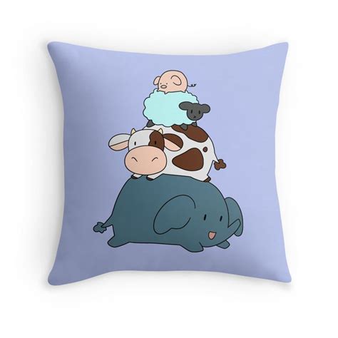 Stream cartoons cow and chicken episode 31 episode title: 'Elephant Cow Sheep Pig Stack' Throw Pillow by SaradaBoru ...