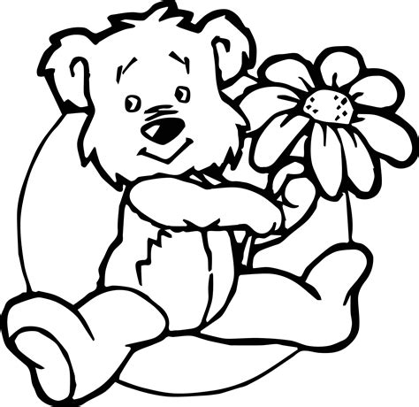 Check spelling or type a new query. nice Cute Flower Bear Coloring Page | Bear coloring pages ...