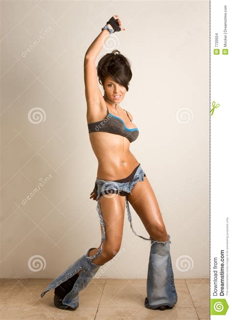 It was also the first single to be certified platinum by the riaa. Go-go Woman Dancer Performing Wearing Jeans Outfit Stock ...