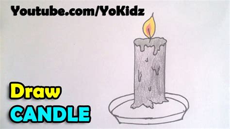 What's the best way to draw a candle? How to draw a candle step by step - YouTube