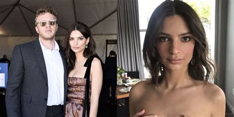Emily ratajkowski has just given fans the first look at her massive engagement ring. Emily Ratajkowski Shows Off Her Wedding Ring in Naked Snap