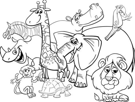 Download your favorite animals and start coloring them. Coloring Book Illustrations, Royalty-Free Vector Graphics ...