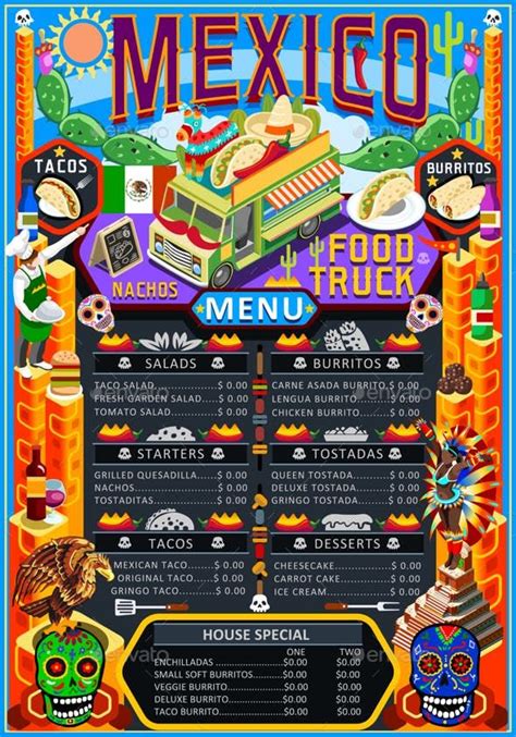 Eating as you walk along the busy streets in korea is a must do. Food Truck Menu Street Food Mexican Festival Vector Poster ...