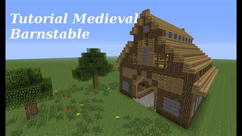 Minecraft medieval barn | medieval barn/house. Minecraft Tutorial: Medieval Barnstable - YouTube