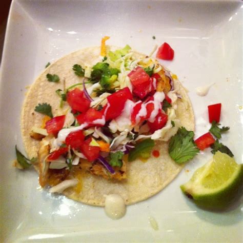 Spread the tortillas with a little spicy mayo, then place the salad and fish down the centre. Hem and Her: Fish Tacos