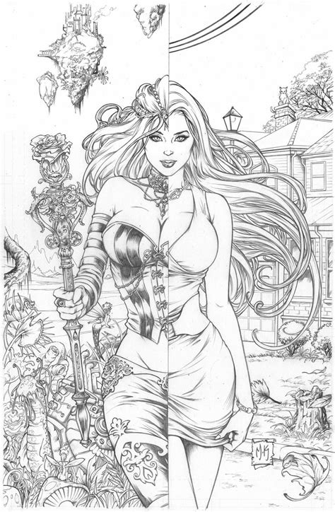 Simply click to download the design that you would like to color.when you are done, we'd love to see your finished work. Wonderland #12 Pencils by Kromespawn on DeviantArt