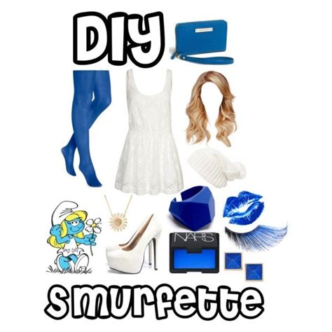 Sometimes you want a little pop of color in the front or a little peek of color in the back and the color blocking method allows you to have fun without the commitment or responsibility that comes with a total hair makeover. "DIY Smurfette" by mary-houska on Polyvore | Smurfette costumes, Couple halloween costumes ...
