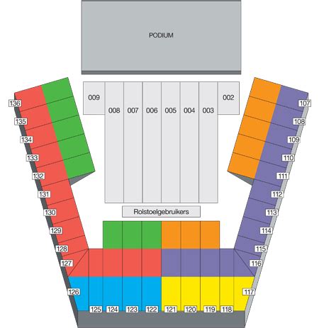 If you are a wheelchair user please call us on 03/400.00.34 (from abroad +32.3.400.00.34) to book a wheelchair space. Zaalplan | Ethias Arena
