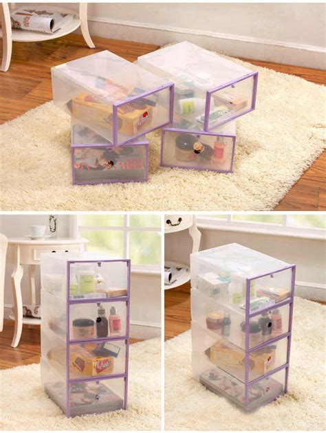 .contenitori cassetti plastica trasparente sovrapponibili : Cassetti Impilabili / Vinteky, cassettiera componibile con ...