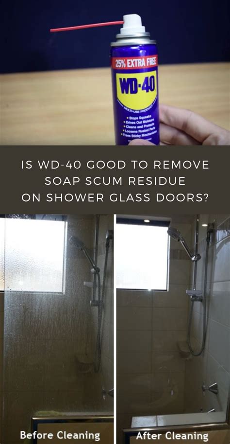 Combine 3 tablespoons of lemon juice and 1 cup of water in a spray bottle. Is WD-40 Good To Remove Soap Scum Residue On Shower Glass ...