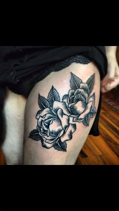 Rose tattoos typically symbolize love and beauty. Black rose tattoo. I want this on my body. | Black rose ...