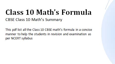 Trigonometric formula for class 10, 11 and 12 is listed here. Download Maths Formulas pdf Class 10 - physicscatalyst's Blog