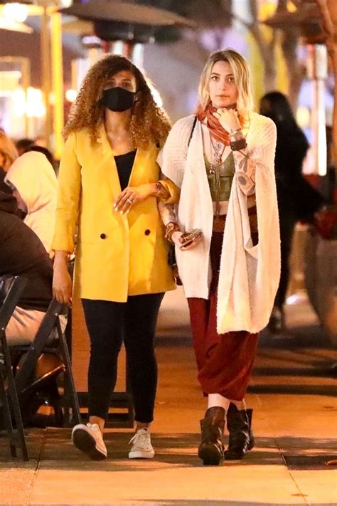 'i'll hear a trash bag rustling and flinch in panic'. Paris Jackson at the French Restaurant Le Petit Four 06/02 ...