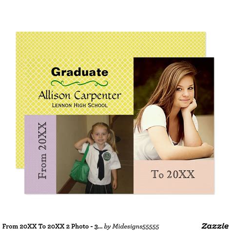 We did not find results for: From 20XX To 20XX 2 Photo - 3x5 Grad Announcement | Zazzle ...