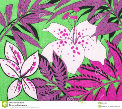 Blue pink neon pattern : Floral Pattern On Neon Green Fabric. Stock Illustration ...