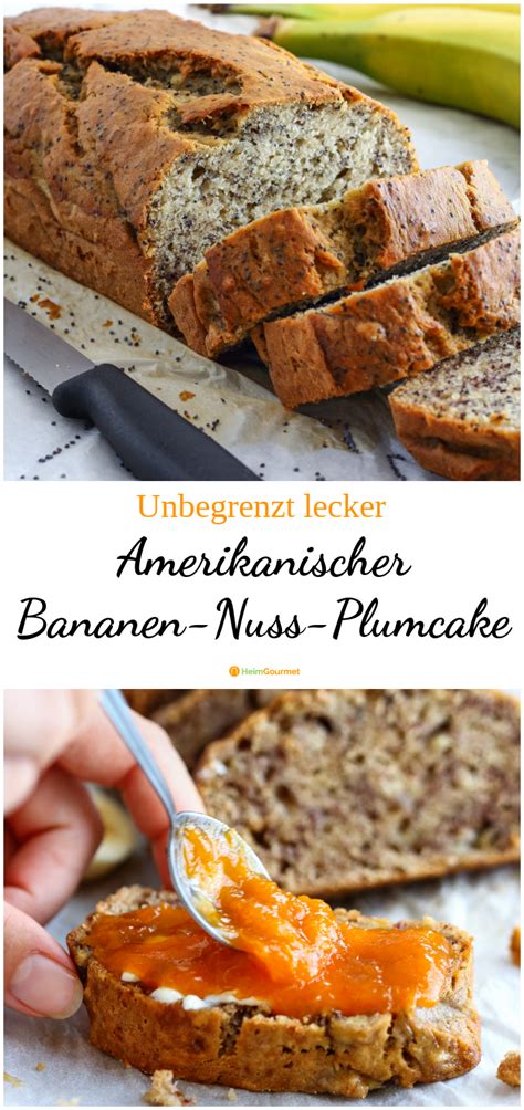 8.wenn der kuchen nur noch handwarm ist die kuvertüre nach anweisung schmelzen und den kuchen damit. Amerikanischer Bananen-Nuss- Plumcake: der Kuchen ...