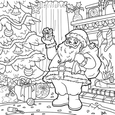 Les dessins à colorier sont disponibles juste pour toi. Coloriage père noël et cadeaux