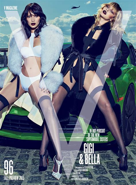 Features gigi hadid bella hadid. Pictures From Gigi and Bella Hadid's Sexy V Magazine Cover ...