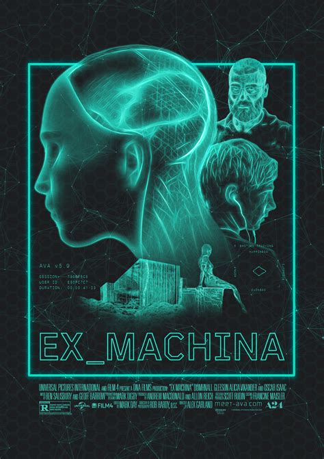 Domhnall gleeson, alicia vikander, sonoya mizuno. Sorin Ilie - Ex Machina Poster