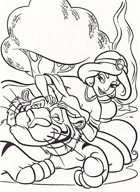 In this section you will find a large collection of coloring pages and coloring pages, including disney princess: Disney Princess Jasmine Teasing Rajah Coloring Page ...