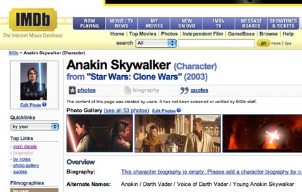IMDb Launches Character Profile Pages - /Film