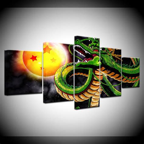Dragon ball z canvas wall art. Dragon Ball Z Shenron 5 Panels Canvas Wall Art Wallpapers Modern Poster Modular Painting Living ...