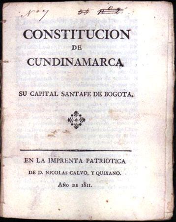 De 1811, el mercurio venezolano, fundado por francisco isnardi en febrero de 1811, y más tarde el publicista de venezuela, órgano el pueblo oía con gusto las desgracias de los españoles (a raíz de los sucesos. CONSTITUCION WEB: Constitución Monárquica de Cundinamarca ...