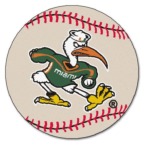 The original university seal was first introduced in 1809 when the university was founded and was replaced with the new seal sometime during the late 1800's. Miami Hurricanes Mascot Grand Slam Baseball Area Rug | Miami hurricanes baseball, Miami ...