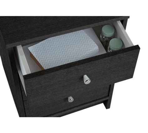 It is made from solid wood, no cheap. Buy HOME New Malibu 3 Drawer Bedside Chest - Black Oak ...