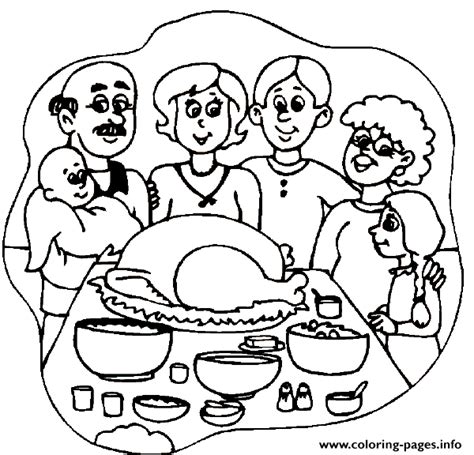 Happy thanksgiving turkey to color. Thanksgiving S Precious Moments With Family07e1 Coloring ...