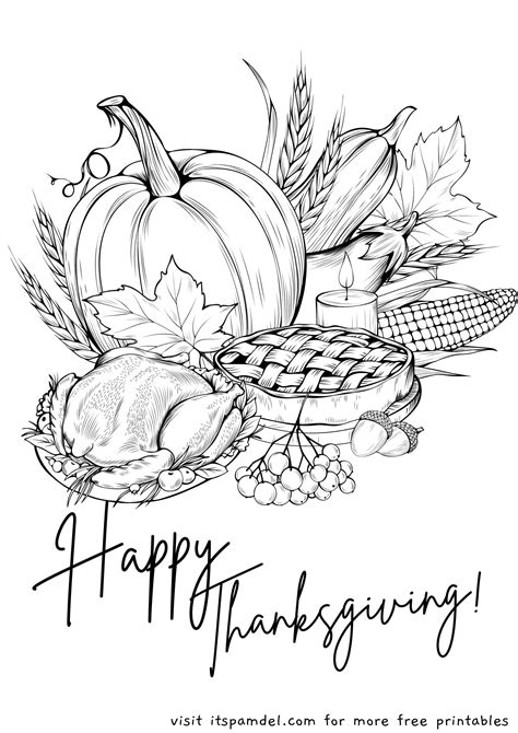 Free Printable: Thanksgiving Coloring Pages for Kids | It's Pam Del