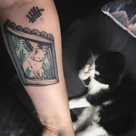 Want to find out who they refer? Done in Belgium ️ | Tattoos, Cat tattoo, Animal tattoos