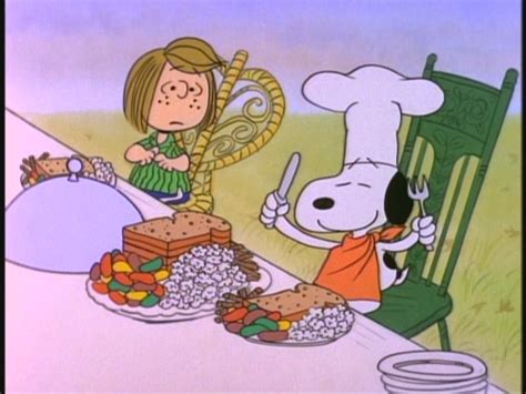 Thanksgiving special first aired in 1973 sees black character sitting on one side of a table while five white characters sit on other three sides. Holiday Film Reviews: A Charlie Brown Thanksgiving