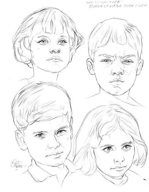 Drawing the human face often seems like the most difficult part of the body to learn how to draw. Pin on Children sketch
