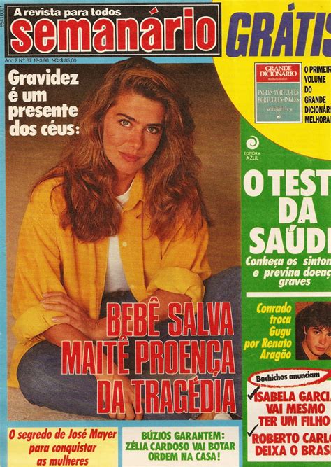 El siglo xx documentado a través de revistas, una iniciativa dirigida cultura, revista, ultimo momento. Maitê Proença: Revista Semanário Bebê Salva Maitê Proença ...