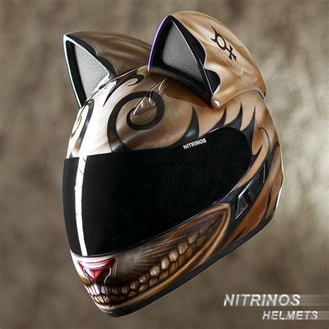 Your sensational love of cats now available in motorcycle helmet fashion. Cat Ear Motorcycle Helmets | Custom motorcycle helmets ...