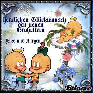 Ein neugeborenes sorgt für tolle stimmung bei jedem, der diese nachricht hört. Glückwunsch zum Großeltern Bild #114001630 | Blingee.com