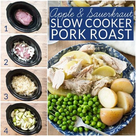 How to roast your younger brother. Easy Dinner Idea: Apples, Pork Roast and Sauerkraut in the ...